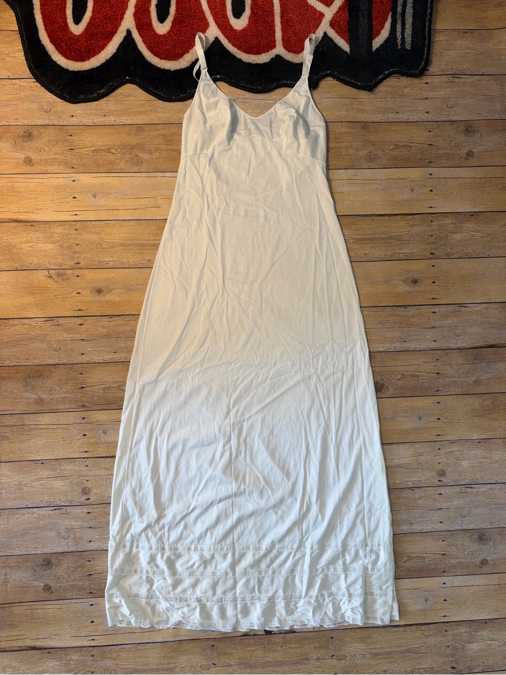 Vintage Sears Slip Dress with Delicate Hem